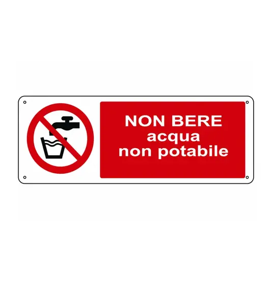etichette adesive  non bere, acqua non potabile'