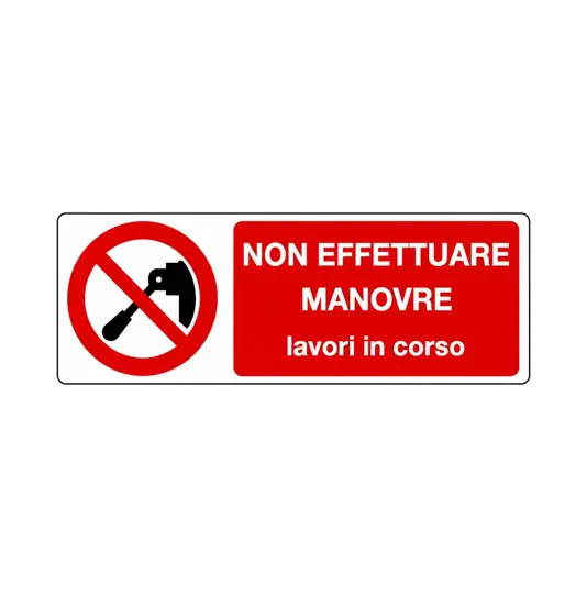 etichette adesive  Non effettuare manovre, lavori in corso