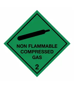 etichette adesive  non flammable compressed gas