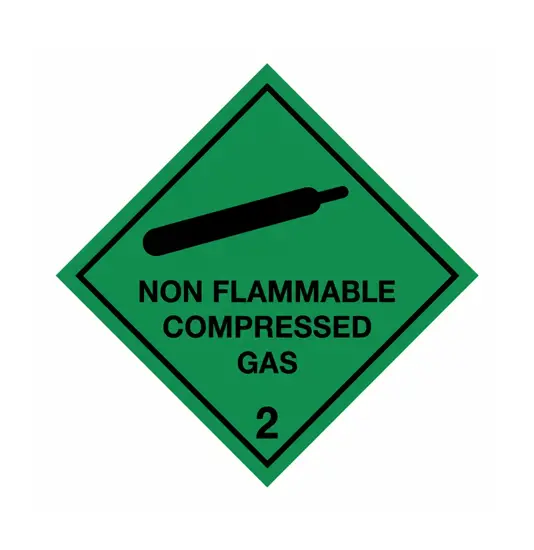 etichette adesive  non flammable compressed gas