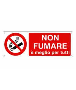 etichette adesive 'non fumare è meglio per tutti'