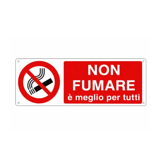 etichette adesive 'non fumare è meglio per tutti'