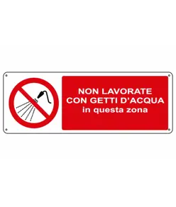 etichette adesive  non lavorate con getti d'acqua in questa zona