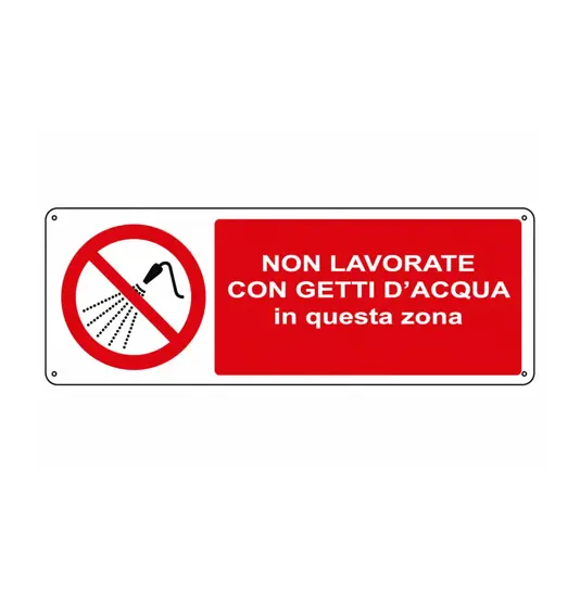 etichette adesive  non lavorate con getti d'acqua in questa zona