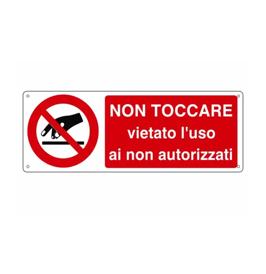 etichette adesive  non toccare, vietato l'uso ai non autorizzati