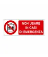 etichette adesive  non usare in casi di emergenza