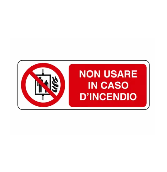 etichette adesive  non usare in caso di incendio