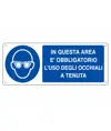 etichette adesive obbligatorio l'uso degli occhiali a tenuta