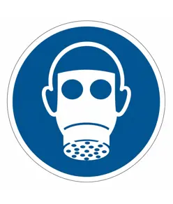 etichette adesive obbligo  indossare il respiratore