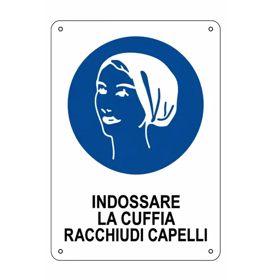 etichette adesive  obbligo indossare la cuffia racchiudi capelli