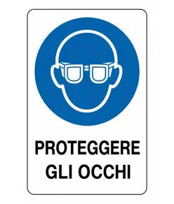etichette adesive obbligo  proteggere gli occhi