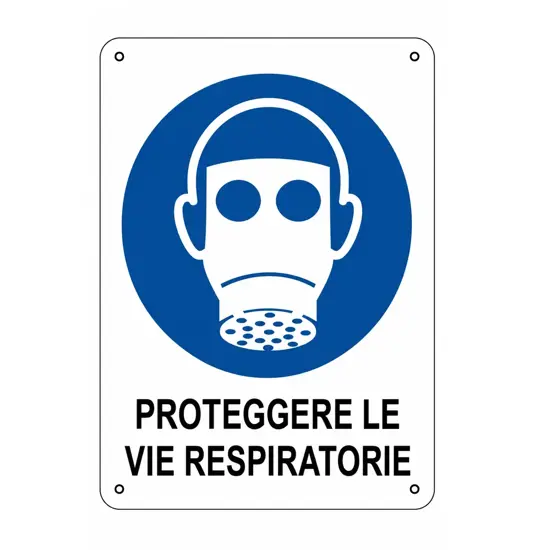etichette adesive obbligo  proteggere le vie respiratorie