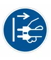 etichette adesive obbligo  staccare la corrente