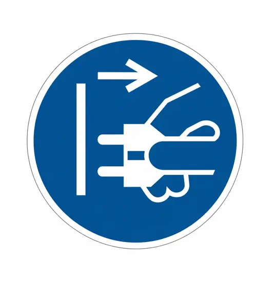 etichette adesive obbligo  staccare la corrente