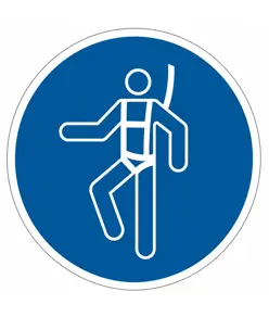 etichette adesive obbligo  usare l'imbracatura di sicurezza