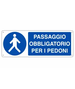 etichette adesive  passaggio obbligatorio per i pedoni