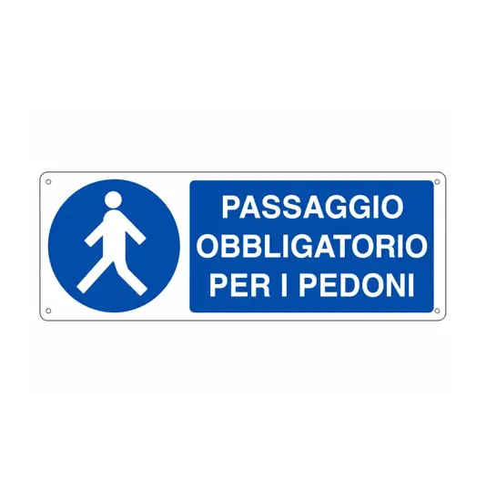 etichette adesive  passaggio obbligatorio per i pedoni