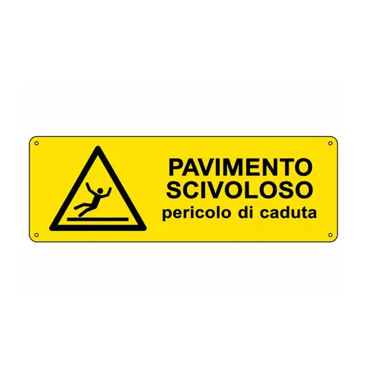 etichette adesive  pavimento scivoloso pericolo di caduta