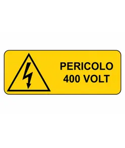 etichette adesive 'pericolo 400 volt'