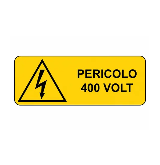 etichette adesive 'pericolo 400 volt'