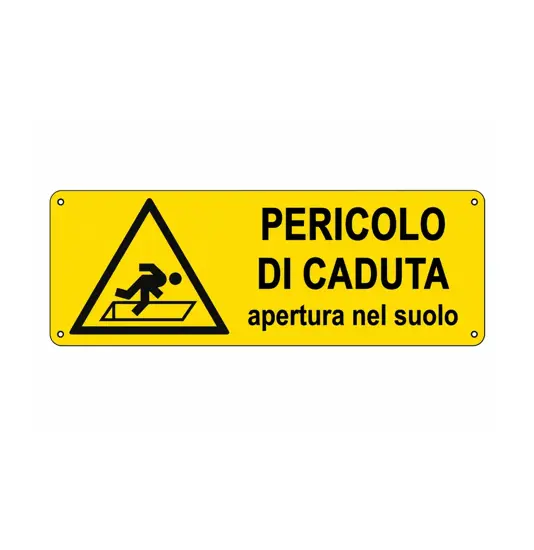 Etichette adesive  pericolo di caduta apertura nel suolo