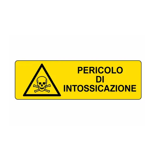 etichette adesive  pericolo di intossicazione