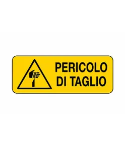 etichette adesive  pericolo di taglio