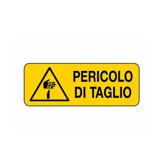 etichette adesive  pericolo di taglio