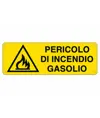 Etichette adesive  pericolo d'incendio gasolio
