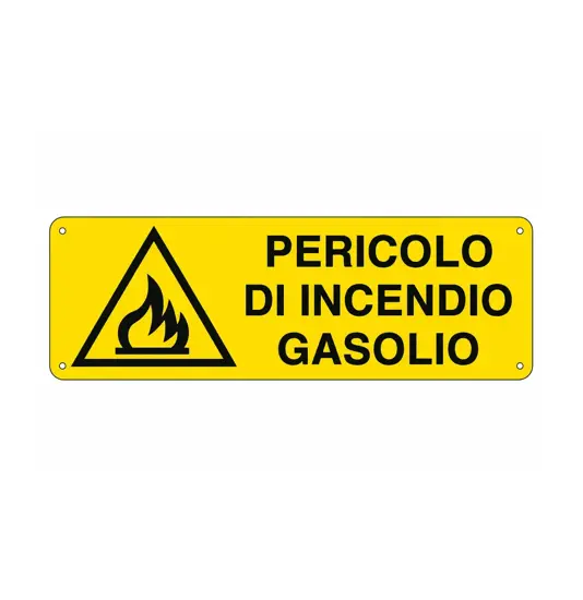 Etichette adesive  pericolo d'incendio gasolio