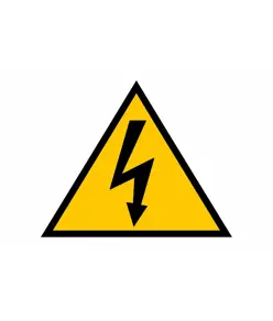 etichette adesive 'pericolo elettricità' EN ISO 7010 lato 140 mm