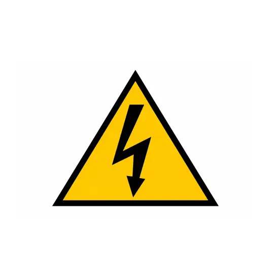 etichette adesive 'pericolo elettricità' EN ISO 7010 lato 140 mm