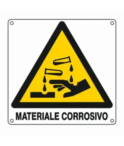 Etichette adesive  pericolo materiale corrosivo