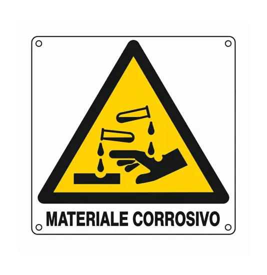 Etichette adesive  pericolo materiale corrosivo