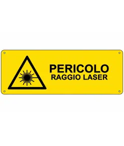 Etichette adesive  pericolo raggio laser