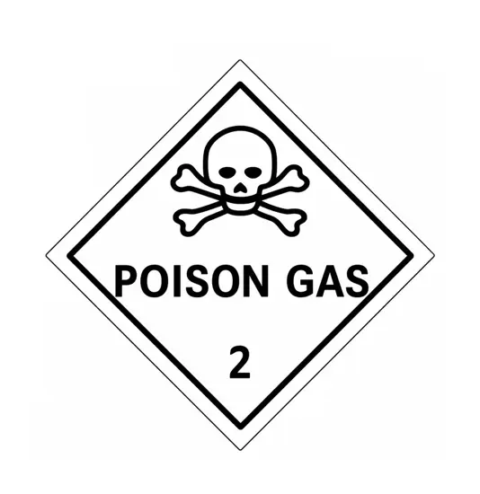 etichette adesive  poison gas