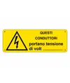 etichette adesive 'questi conduttori portano tensione di volt___'