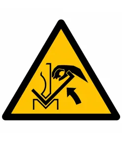 etichette adesive  schiacciamento mani pressa e materiali