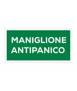 etichette adesive scritta 'maniglione antipanico'