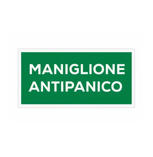 etichette adesive scritta 'maniglione antipanico'