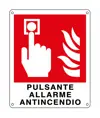 etichette adesive scritta 'pulsante allarme antincendio'