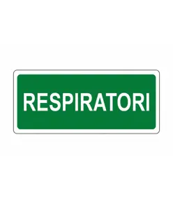 etichette adesive scritta 'respiratori' emergenza