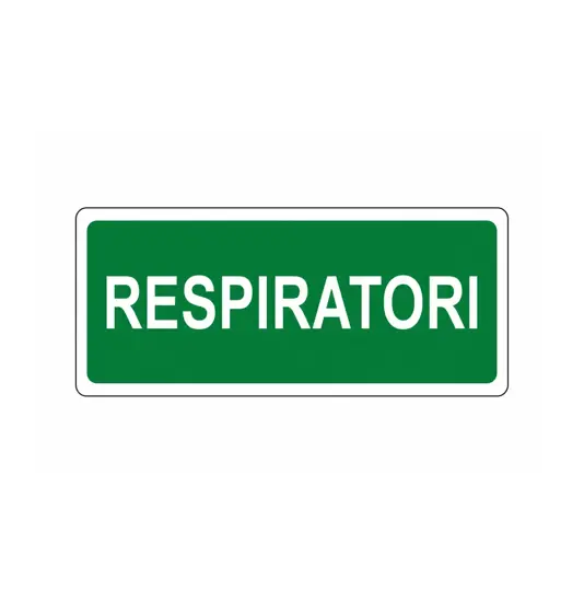 etichette adesive scritta 'respiratori' emergenza