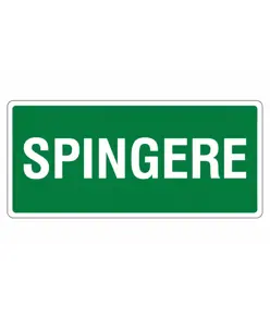 etichette adesive scritta 'spingere'