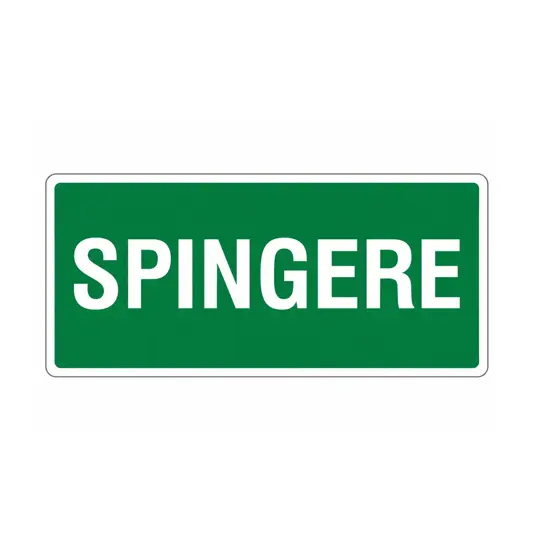 etichette adesive scritta 'spingere'