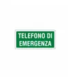 etichette adesive scritta 'telefono di emergenza'