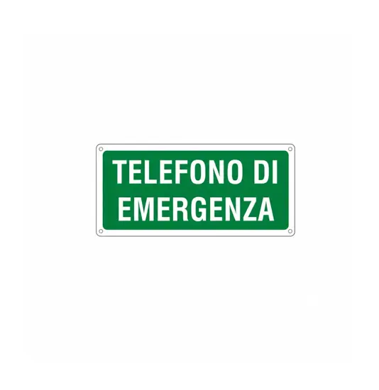 etichette adesive scritta 'telefono di emergenza'