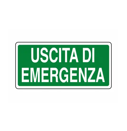 Cartello in alluminio piano 'Uscita di emergenza'