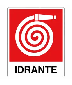 etichette adesive simbolo 'idrante' con scritta