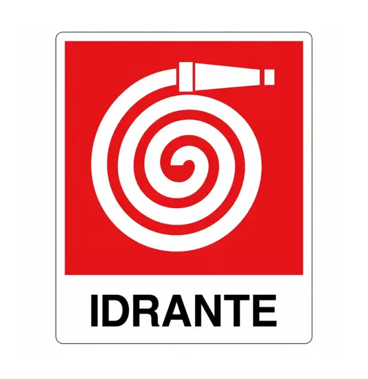 etichette adesive simbolo 'idrante' con scritta